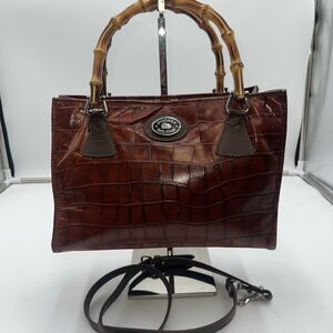 Dooney & Bourke Vintage Bayou Collection Alligator Embossed Leather Purse Bag